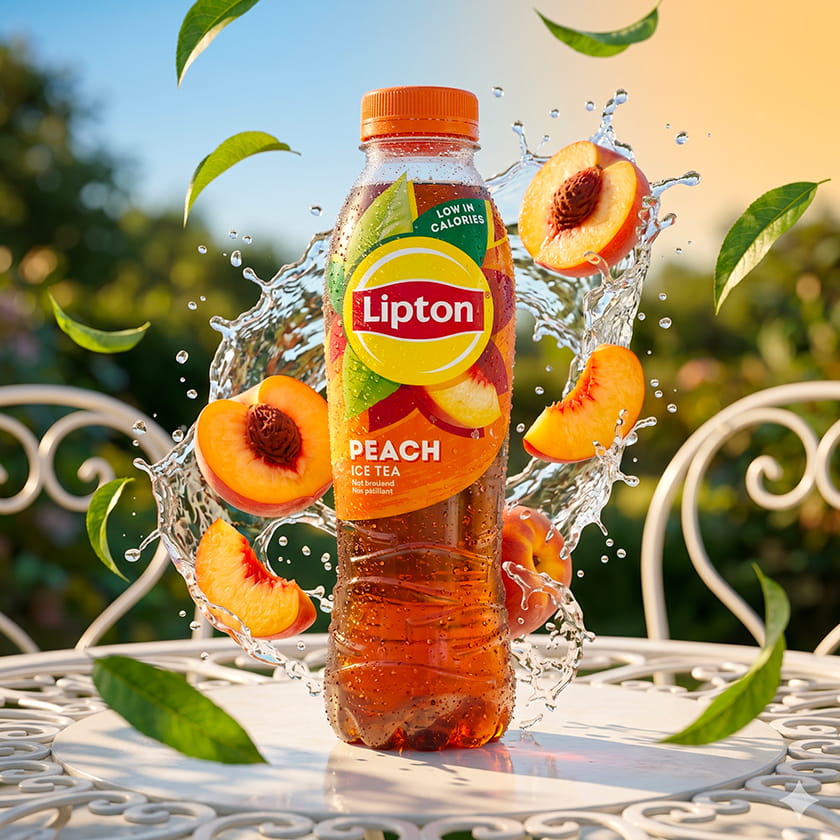 Packaging boisson Lipton splash dynamique